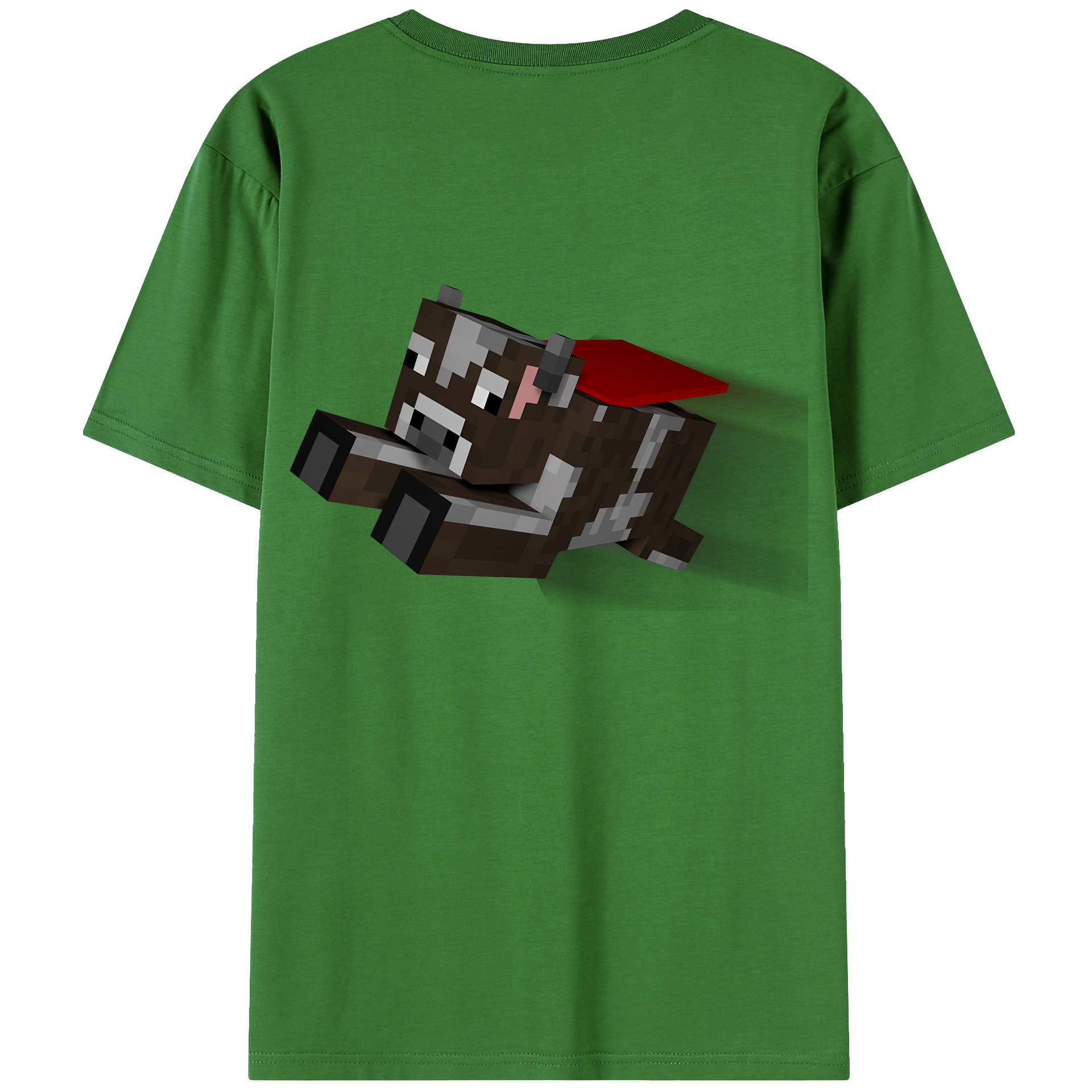 （画像用） マインクラフト ブロックの世界 Minecraft MC Block world レディース半袖Tシャツ(バックプリント)